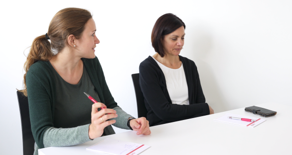 Schulung Dieselstraße Nadine und Sandra