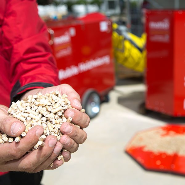 Mobile Pelletheizung