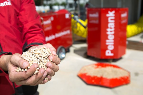 Mobile Pelletheizung